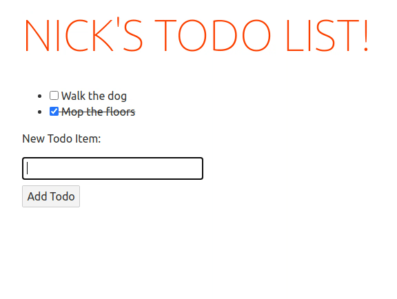 completed todo app