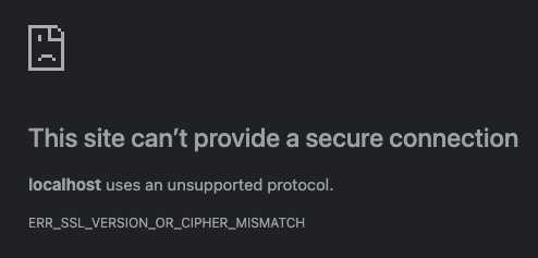 No secure connection