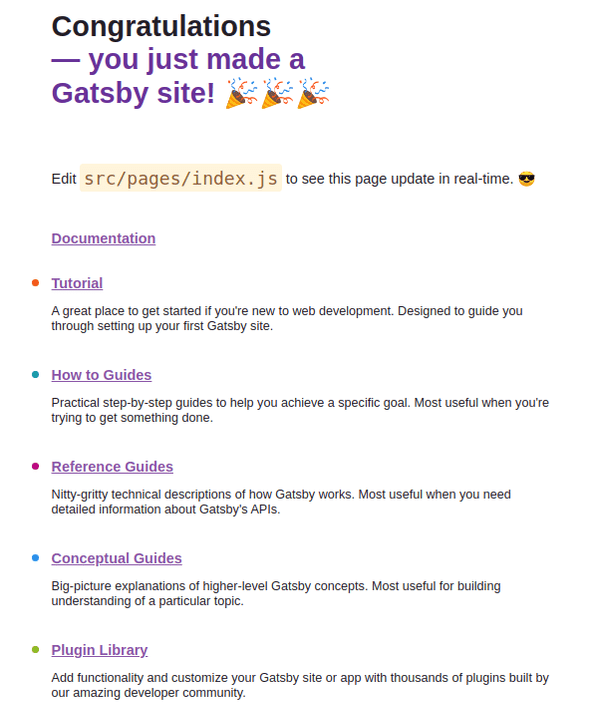 Default Gatsby site